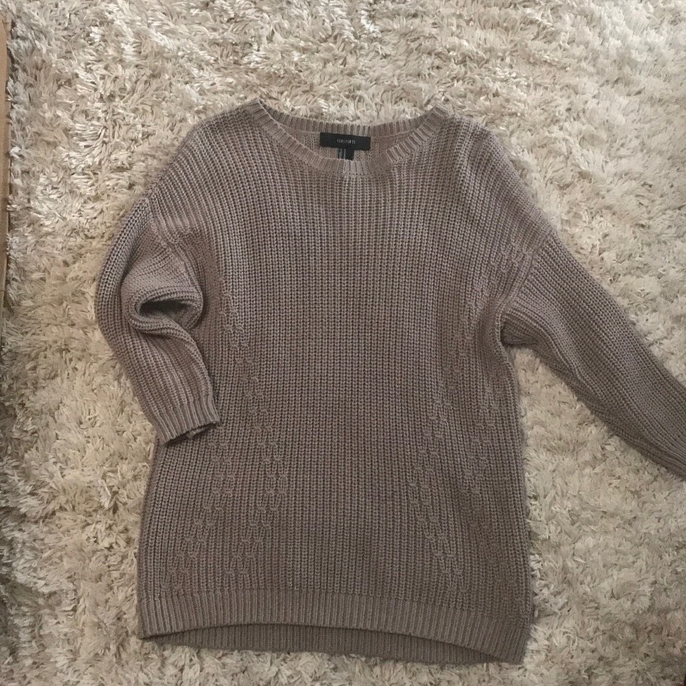Tan 3/4 sleeve sweater